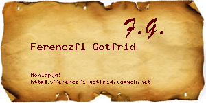 Ferenczfi Gotfrid névjegykártya